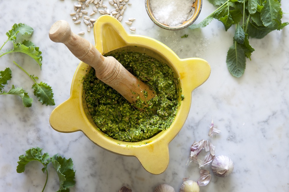 Pesto på Svartkål och Grönkål