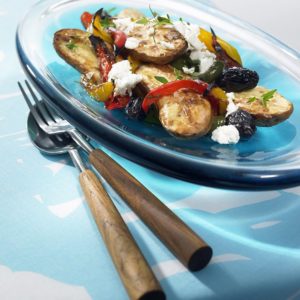 Ugnsrostad potatis med Timjan, oliver och fetaost
